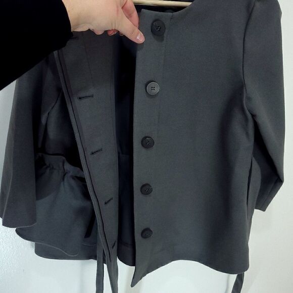 Halogen Gray Soft Asymetric Ruffle Jacket - Picture 11 of 13